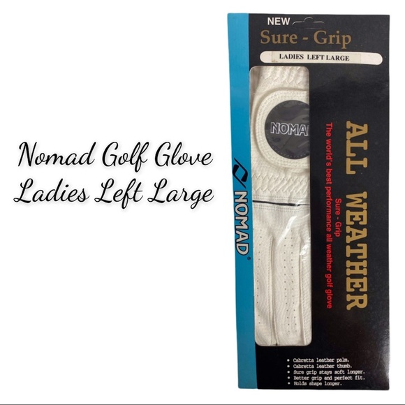Nomad Accessories - New In Package Nomad White Leather Golf Glove - Ladies Left Large
